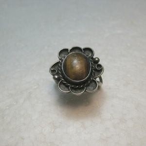 Sterling Silver SW Tiger's Eye Ring, Sz. 7.5